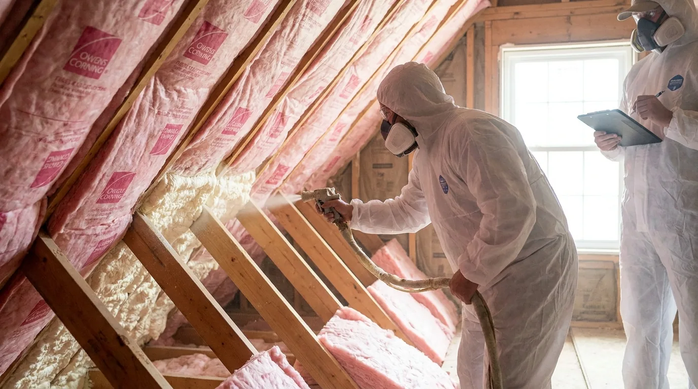 Spray foam insulation