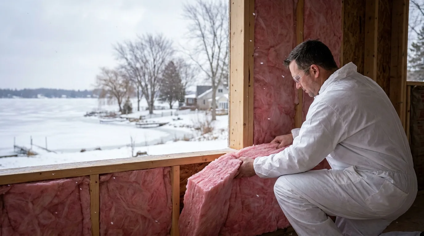 Insulated Barrie home along Lake Simcoe standing up to heavy snowbelt winter snowfall