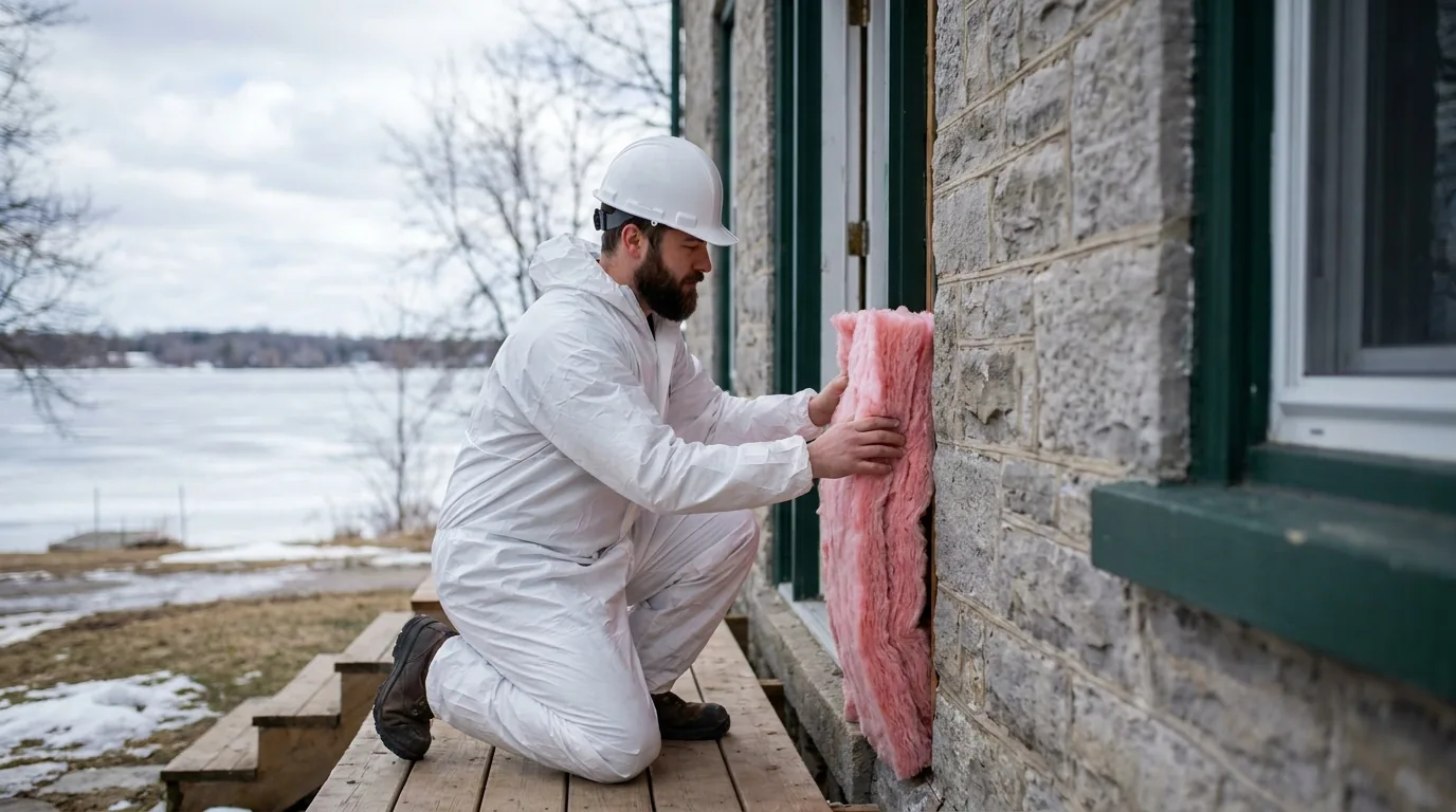 Historic limestone home in Kingston, Ontario kept warm with professional insulation
