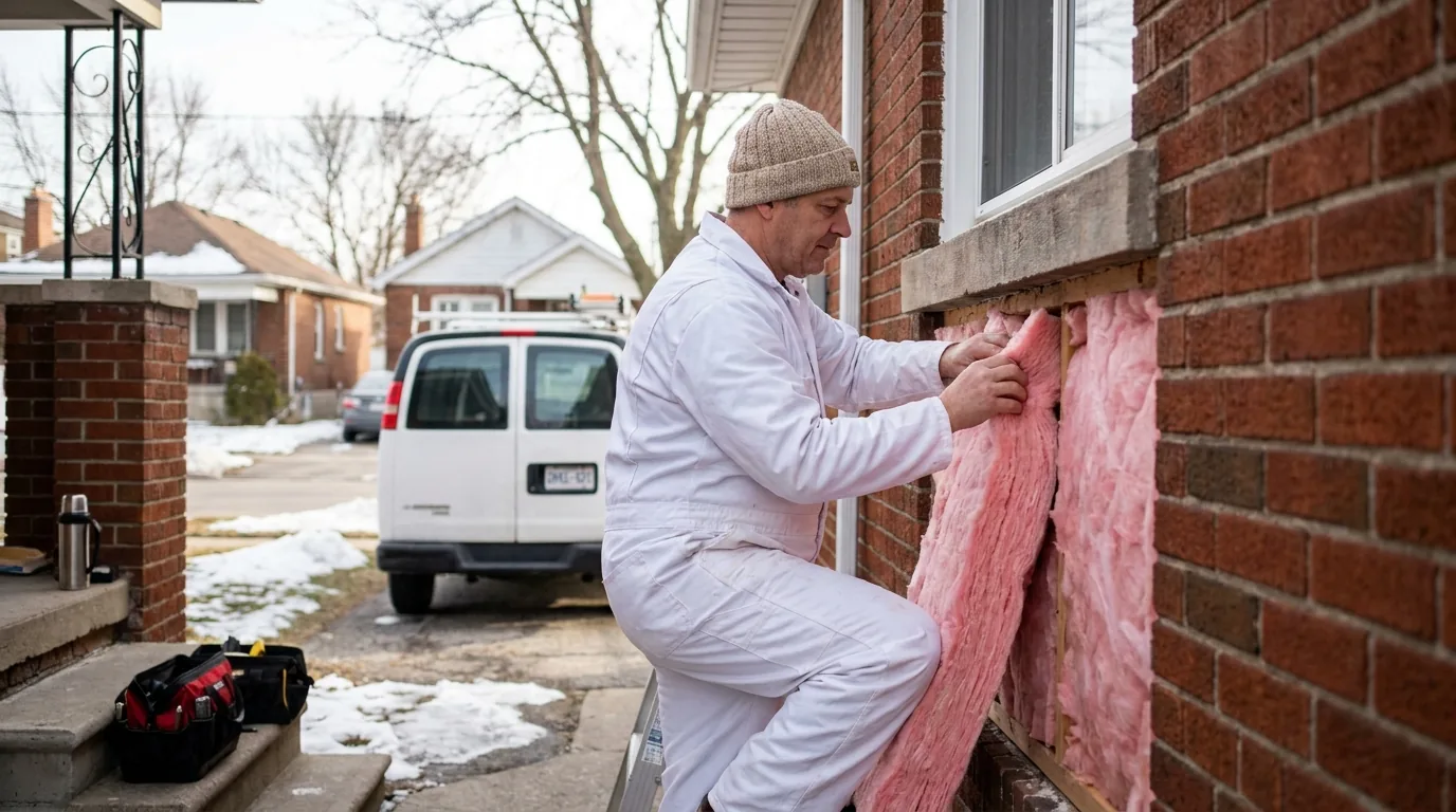 Insulated detached brick home in a Windsor, Ontario neighbourhood